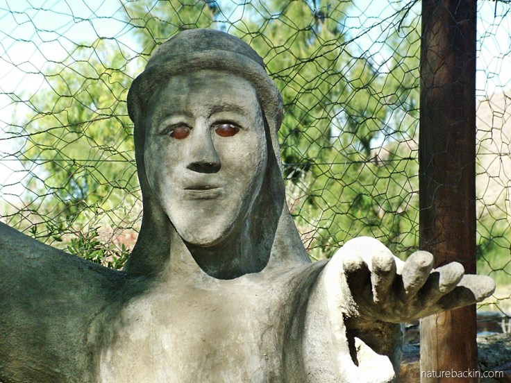 Concrete sculptured figure, Camel Yard, Owl House, Nieu Bethesda
