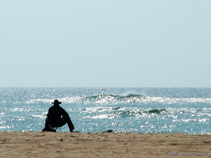 Man contemplating the sea at Sodwana Bay