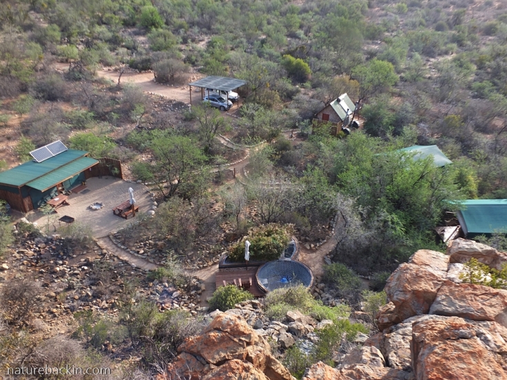 View over Fossil Ridge Eco Camp, Gamkaberg