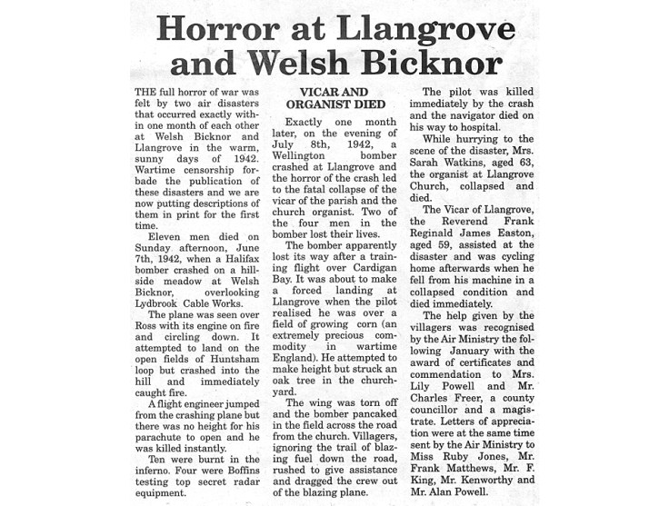 Airplane crashes, England, World War 2